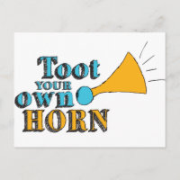 Toot your Own Horn Inspirational Art Horn Art