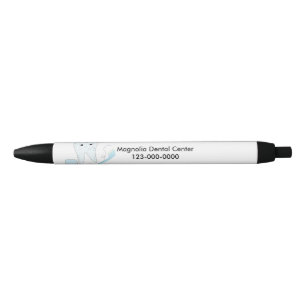 Tooth and Toothbrush Dental Design Black Ink Pen