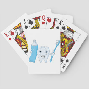Tooth And Toothbrush Playing Cards
