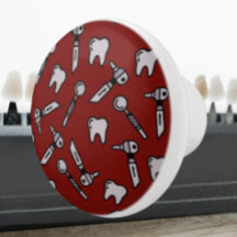 Tooth Be Told | Burgundy Dental Ceramic Knob