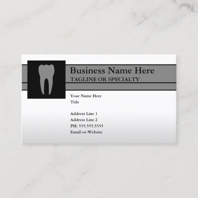 tooth business card (Front)