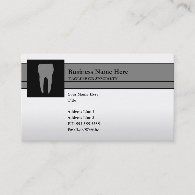 tooth business card (Front)