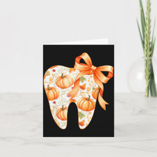 Tooth Coquette Bow Dentist Thanksgiving Dental Ist Card