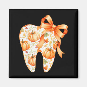 Tooth Coquette Bow Dentist Thanksgiving Dental Ist Magnet