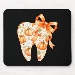 Tooth Coquette Bow Dentist Thanksgiving Dental Ist Mouse Pad