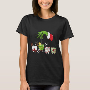 Tooth Dentist Dental Istant Teeth Christmas Santa T-Shirt
