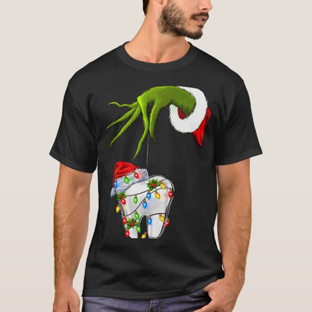 Tooth Dentist Dental Istant Teeth Christmas Xmas H T-Shirt (Front)