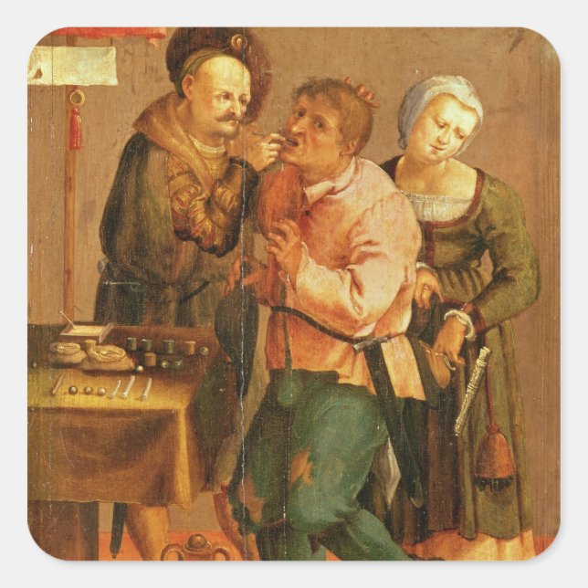Tooth Extraction Square Sticker (Front)