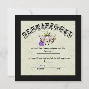 Tooth Fairy Certificate Customise It!