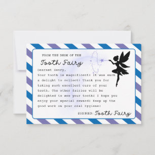 Tooth Fairy Custom Note Printable  Invitation