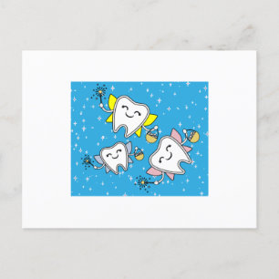Tooth Fairy Dentist Lost Milk Tooth Postcard