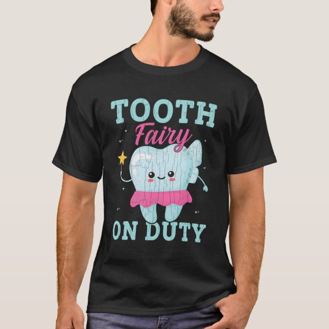 Tooth Fairy On Duty Halloween T-Shirt (Front)