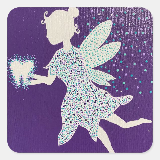 Tooth Fairy organiser Square Sticker (Front)