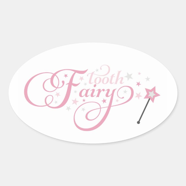 Tooth Fairy Oval Sticker (Front)