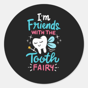Tooth Fairy Paediatrics Dentist Dental Assistant H Classic Round Sticker