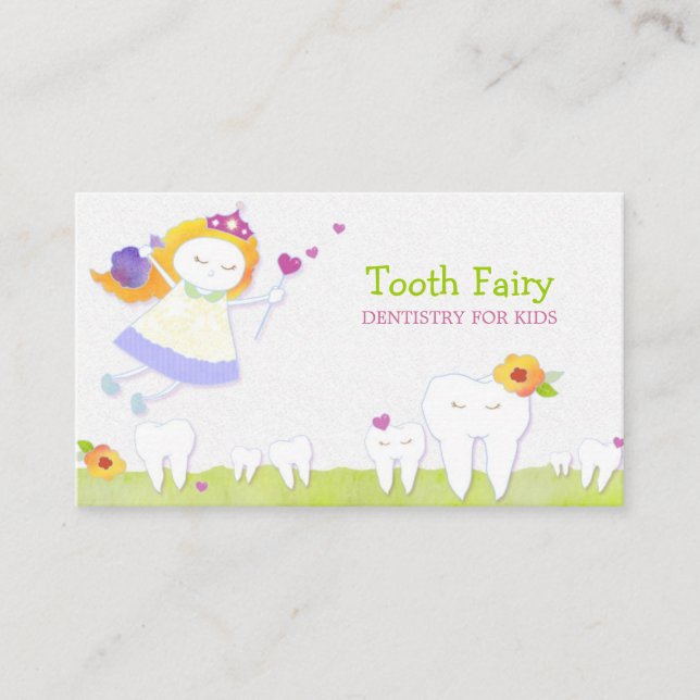 Tooth Fairy Paediatrics Dentists Business Card (Front)