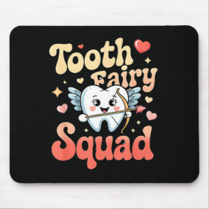 Tooth Fairy Squad Cute Cud Tooth Retro Dental Humo Mouse Pad