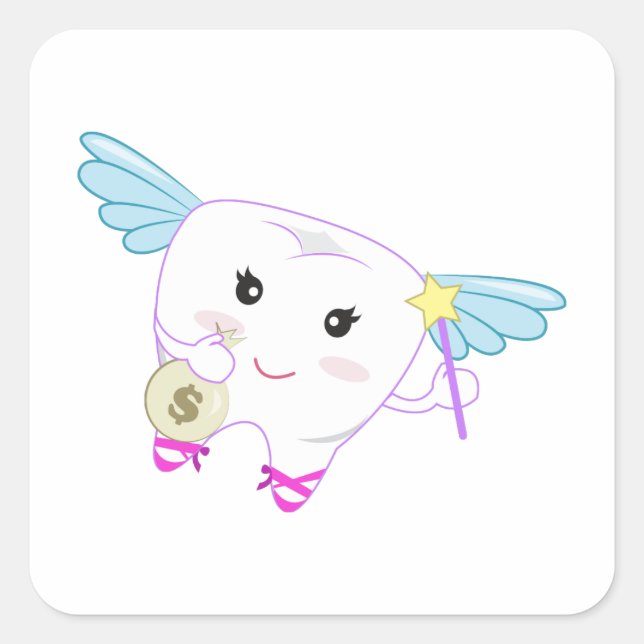 Tooth Fairy Square Sticker (Front)