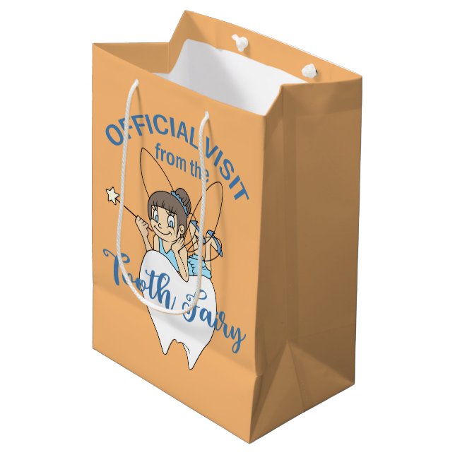 Tooth Fairy Visit Medium Gift Bag (Front Angled)