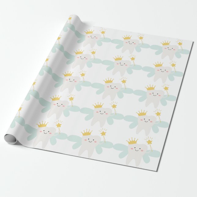 Tooth Fairy Wrapping Paper (Unrolled)
