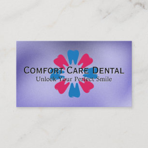 Tooth Flower Graphic Dentist Business Card
