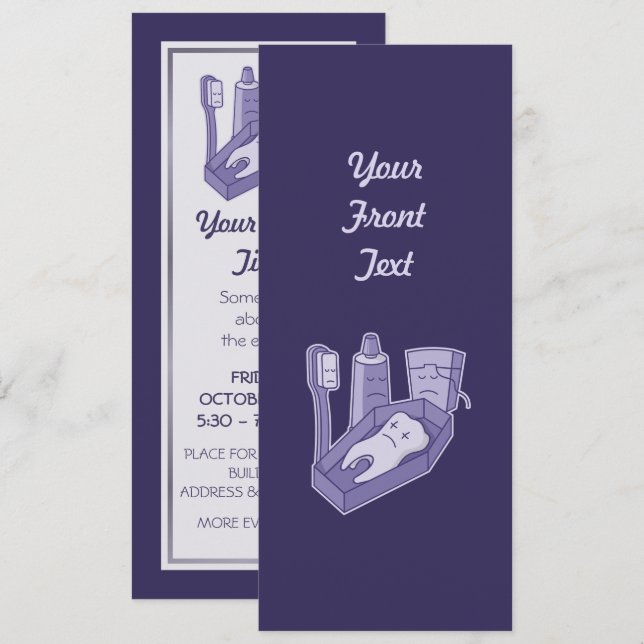 Tooth Funeral Invitation (Front/Back)