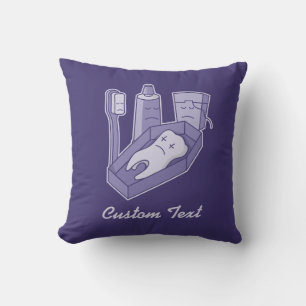 Tooth Funeral Throw Pillow