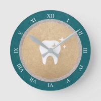 Tooth | Gold & Silver Cyan Dental Roman Numerals