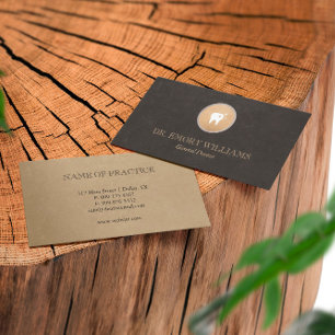 Tooth   Gold & Silver Elegant Dental Business Card