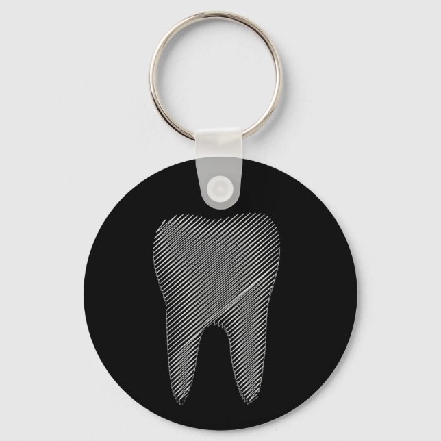 Tooth graphic for dentist key ring (Front)
