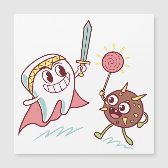 Tooth Hero vs Bacteria Monster Fun Dental Cartoon  (Front)