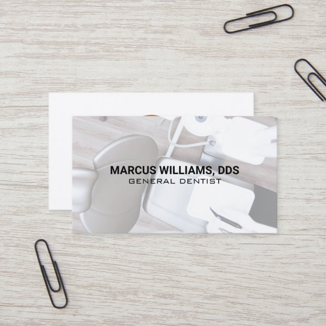 Tooth Logo | Dentist Office Business Card (Front/Back In Situ)