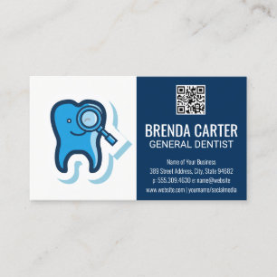 Tooth Logo QR Scan Code Business Card
