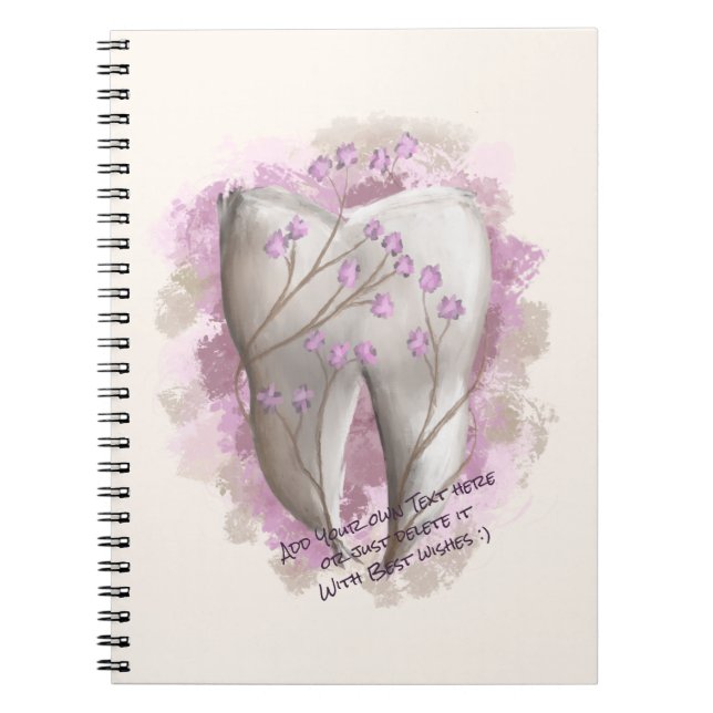 Tooth Painting. Dentist, Dental Assistant Template Notebook (Front)