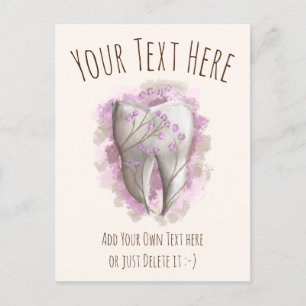 Tooth Painting. Dentist, Dental Assistant Template Postcard