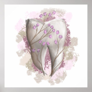 Tooth Painting. Dentist, Dental. Gift/Dedication Poster