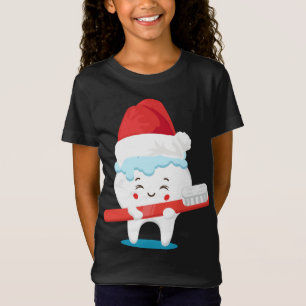 Tooth Santa Christmas Cute X-Mas Dental Assistant  T-Shirt
