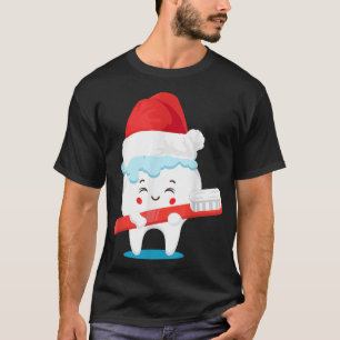 Tooth Santa Christmas Cute XMas Dental Assistant H T-Shirt
