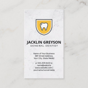 Tooth Shield Icon   Dental Business Card