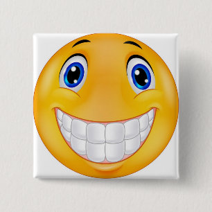 tooth smile 15 cm square badge