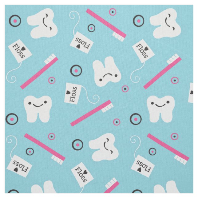 Tooth Toss in Blue Fabric (Swatch)