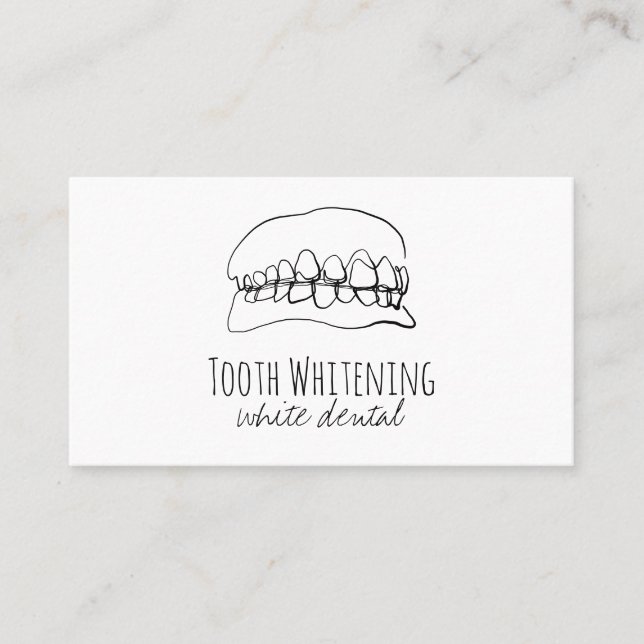 Tooth Whitening Dental Business Card (Front)