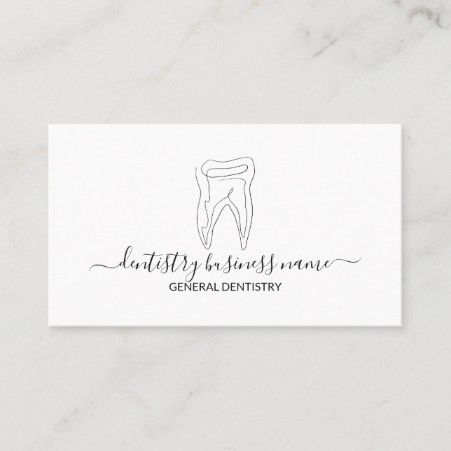 Tooth whitening dental clinic modern business card (Front)