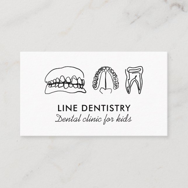 Tooth whitening dental clinic unique dentist business card (Front)