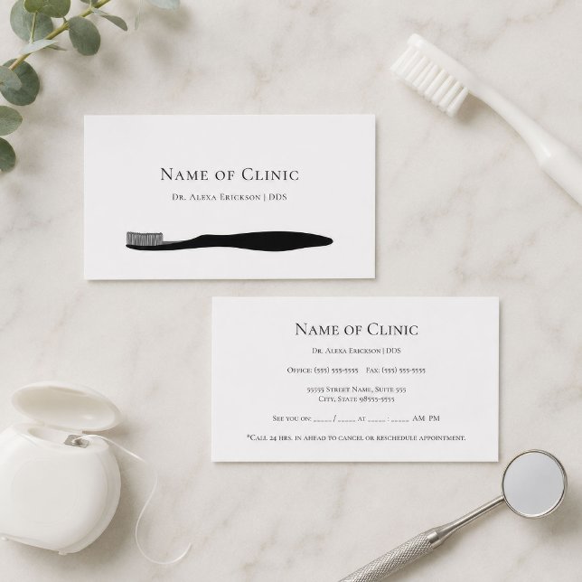 Toothbrush Dental Appointment Reminder Card (Toothbrush Dental Appointment Reminder Card
)