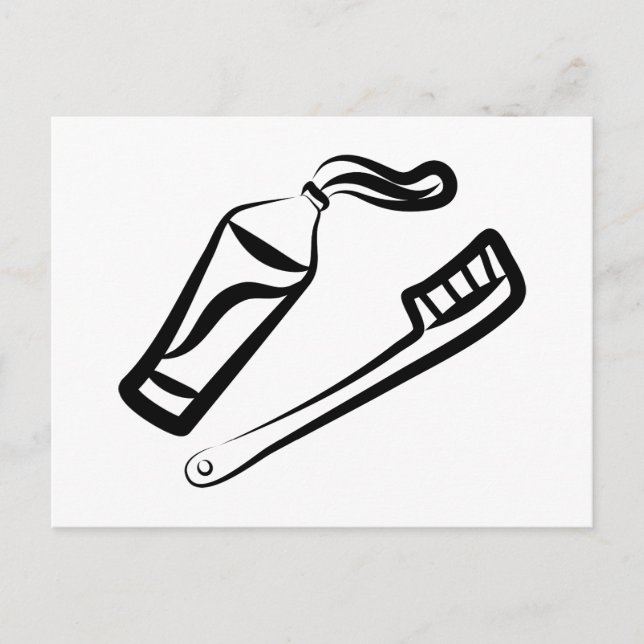 Toothbrush & Paste Postcard (Front)