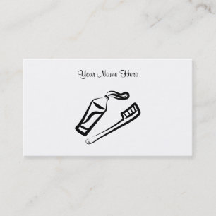 Toothbrush & Paste, Your Name Here Business Card