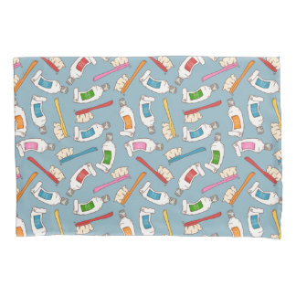Toothbrush & Toothpaste Pattern Pillowcase