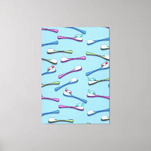 Toothbrushes Canvas Print