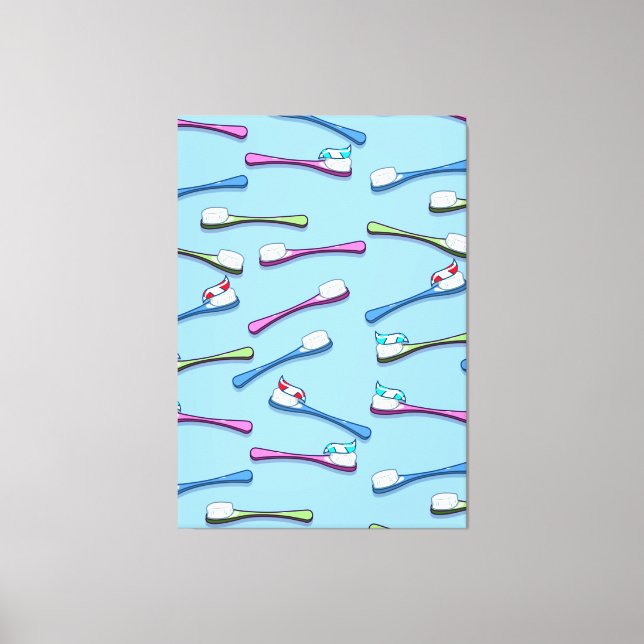 Toothbrushes Canvas Print (Front)